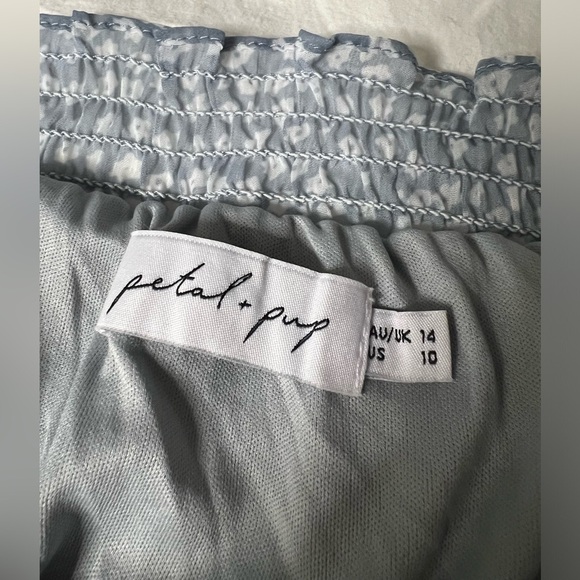 Petal + Pup Blue and White Floral Luda Layered Skirt 10 - Picture 4 of 10